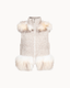 Tweed Vest With Fur - Beige