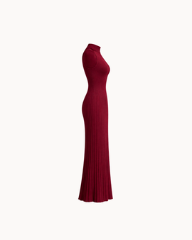 Abito a collo alto Serena – Bordeaux