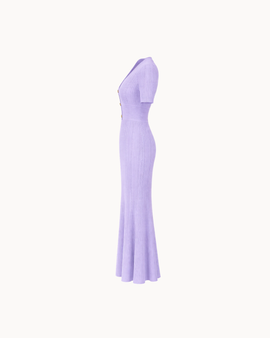 Violette V-Neck Dress - Lilac
