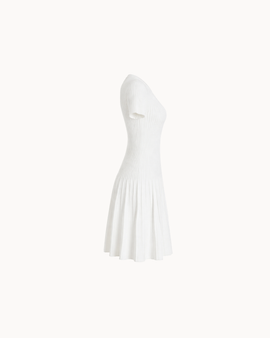 Robe Cleo à découpe keyhole – Ivoire