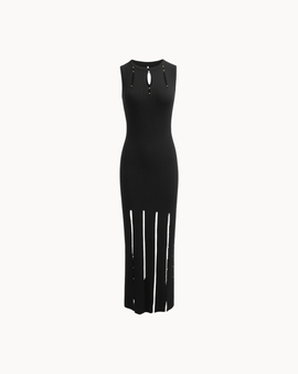 Élan Beaded Maxi Dress - Noir