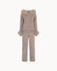 Two-Piece Fur Lounge Set - Taupe