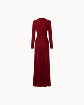 Simone Button Down Dress - Bordeaux