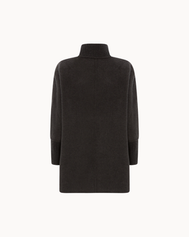 The Reem Mink Cashmere Coat - Charcoal