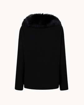 Double Button Coat - Black