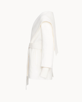 Shawl Collar Coat - White