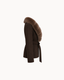 Manteau Bria à col en fourrure de renard – Noir
