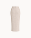 Suede Midi Skirt - Limestone