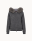 Fur Jacket Satin - Grey