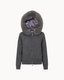 Fur Jacket Satin - Grey