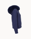 Fur Jacket Satin - Navy Blue
