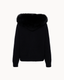 Fur Jacket Satin - Black