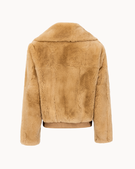 The Livia Rex Fur Jacket - Camel