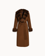 Fine Wool Rabbit Fur Coat - Chestnut