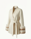 Odele Fur-Cuff Jacket - Pale Ivory