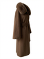 Carmine Fur-Collar Coat – Chocolate