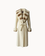 Fine Wool Rabbit Fur Coat - Oat