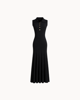 Capri Polo Dress - Black