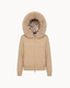 Fur Jacket Satin - Beige