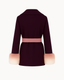 Belted Fur Cuff Coat – Deep Plum & Dusty Rose