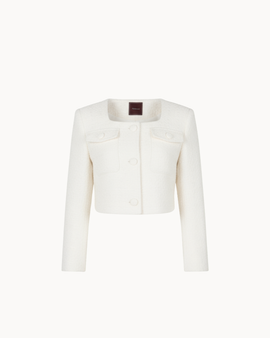 Lucia Tweed Blazer - White