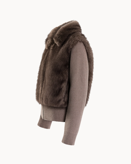 Luna Faux Fur Jacket - Brown