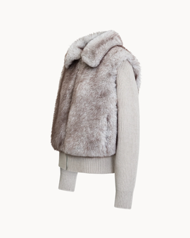 Luna Faux Fur Jacket - Stonewash