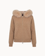 Fur Jacket Satin - Brown