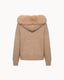 Fur Jacket Satin - Brown
