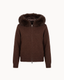 Fur Jacket Satin - Dark Brown