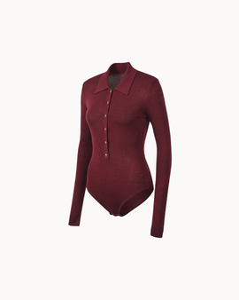 Camille Sculpt Bodysuit - Burgundy