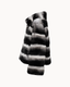 Sasha Genuine Rex Rabbit Fur Jacket - Frosted Onyx