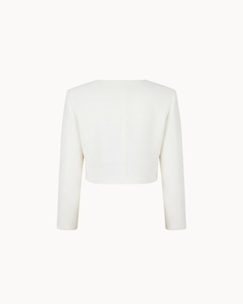 Lucia Tweed Blazer - White
