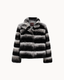 Sasha Genuine Rex Rabbit Fur Jacket - Frosted Onyx