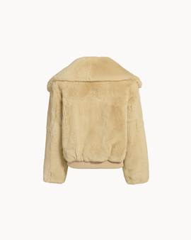The Livia Rex Fur Jacket - Vanilla