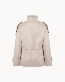 Valeria Mink Fur-Trim Jacket
