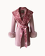 Long Wrap Coat - Blush Rose