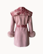 Long Wrap Coat - Blush Rose