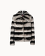 Elizabeth Rex Rabbit Fur Coat - Frosted Silver