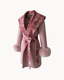 Long Wrap Coat - Blush Rose