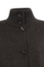 The Reem Mink Cashmere Coat - Charcoal