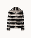 Elizabeth Rex Rabbit Fur Coat - Frosted Silver