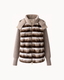 Davos Fur Knit Jacket in Chinchilla — front