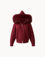 Fur Jacket in Wine — front
