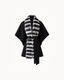 Juni Fur Cape in Black — front