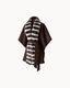 Juni Fur Cape in Dark Brown — angle