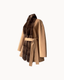 Majken Mink Wrap Coat in Camel — angle