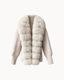 Maren Fur Jacket in Cream — front