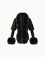Tyra Fur Cardigan in Black — front