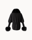 Tyra Fur Cardigan in Black — back